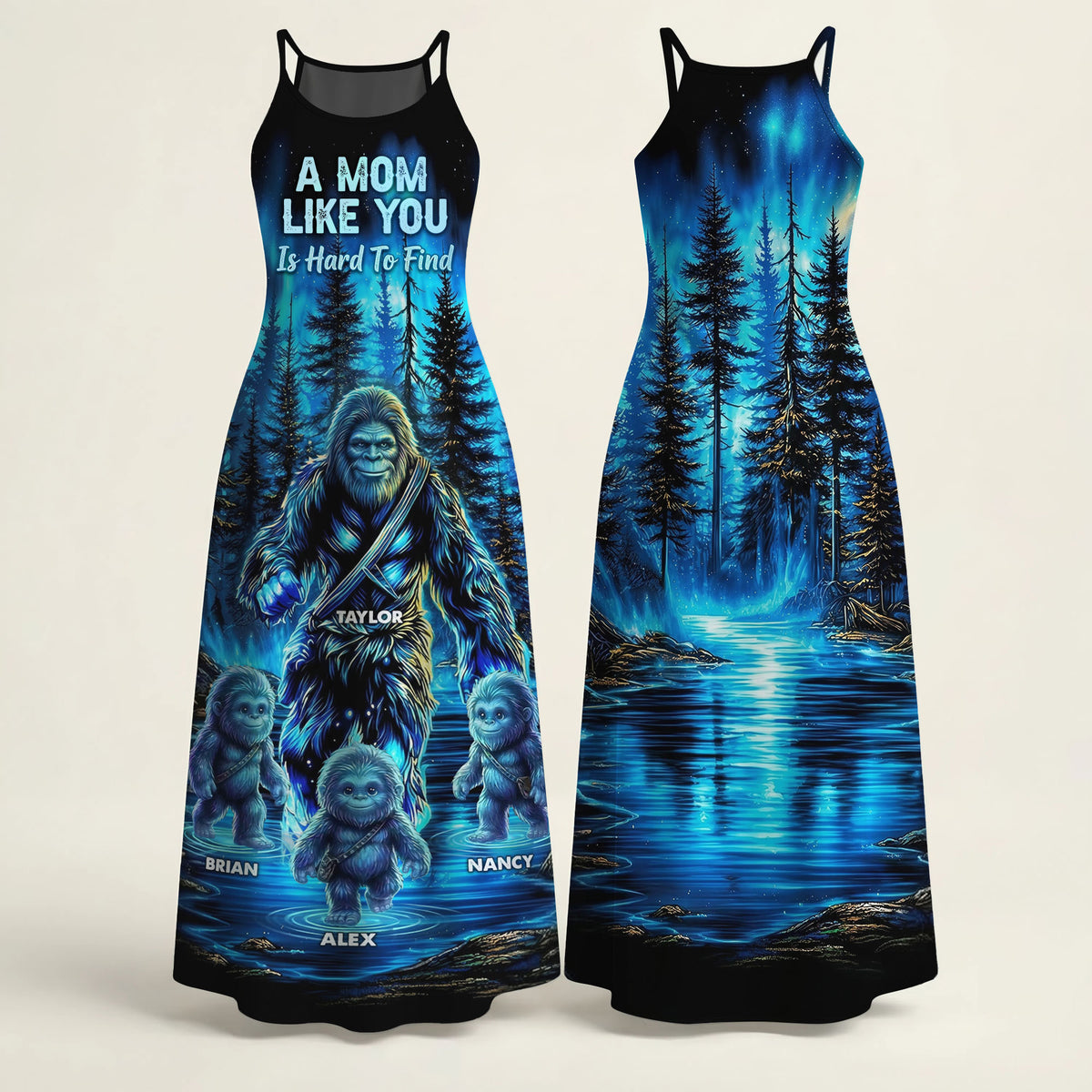 Aurora Bigfoot Mom Maxi Dress, Personalized Gifts For Moms 04qhti190326-Homacus