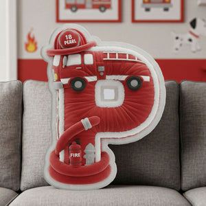 Firefighter Alphabet Initial Letters Custom Shaped Pillow - Personalized Gifts For Firefighters 03ohti081225-Homacus