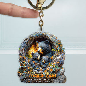 Mama Bear Keychain - Personalized Gifts For Mom 04huti180425-Homacus
