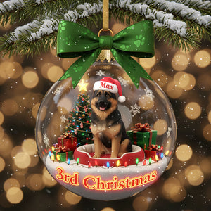 Personalized Gifts For Dog Lovers, Dog Custom Photo Acrylic Christmas Ornament 01hyti041125-Homacus