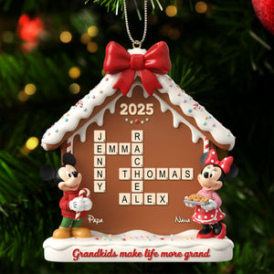 Gingerbread House Family Crossword Ornament - Personalized Gift For Family Christmas Ornament 04NATI311025-Homacus