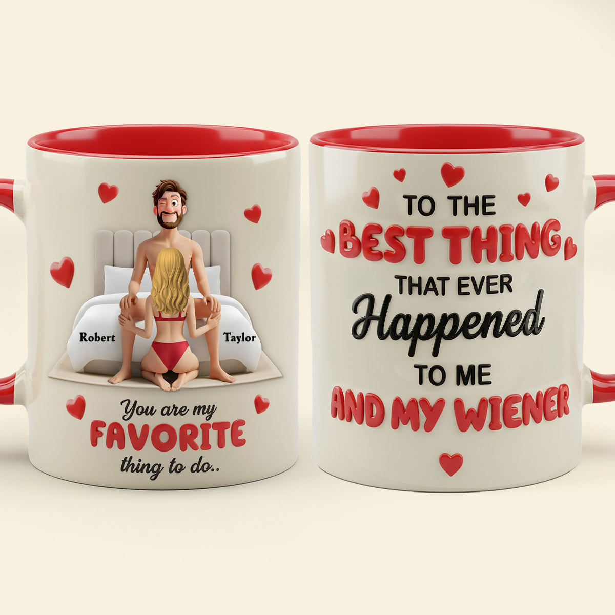 Funny Couple Accent Mug - Personalized Gifts For Couple 03KITI090226-Homacus