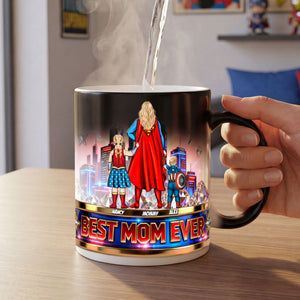 Powerful Mom And Kids Magic Ceramic Coffee Mug - Personalized Gifts For Mother's Day Magic Mug 05OHTI070426PA-Homacus