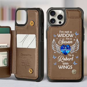 Personalized Gifts For Heaven Husband Leather Flip Wallet Phone Case 03xqti210225-Homacus