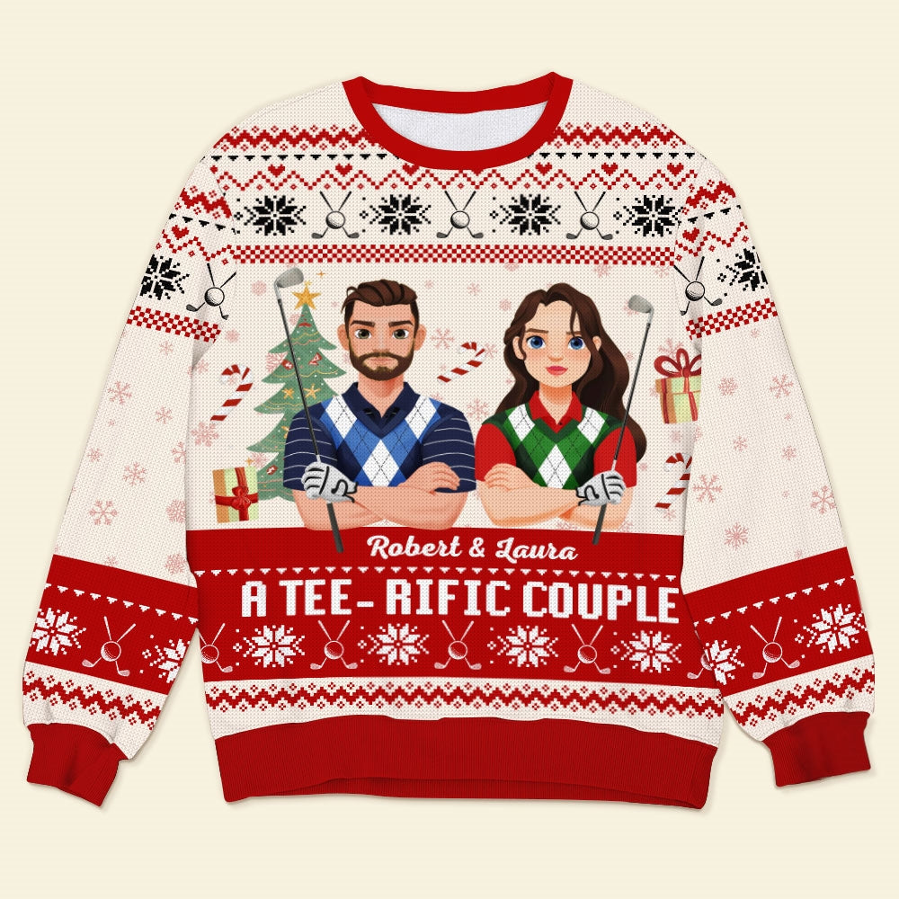 Personalized Gifts For Golf Couple Ugly Sweater 01xqti191024pa-Homacus
