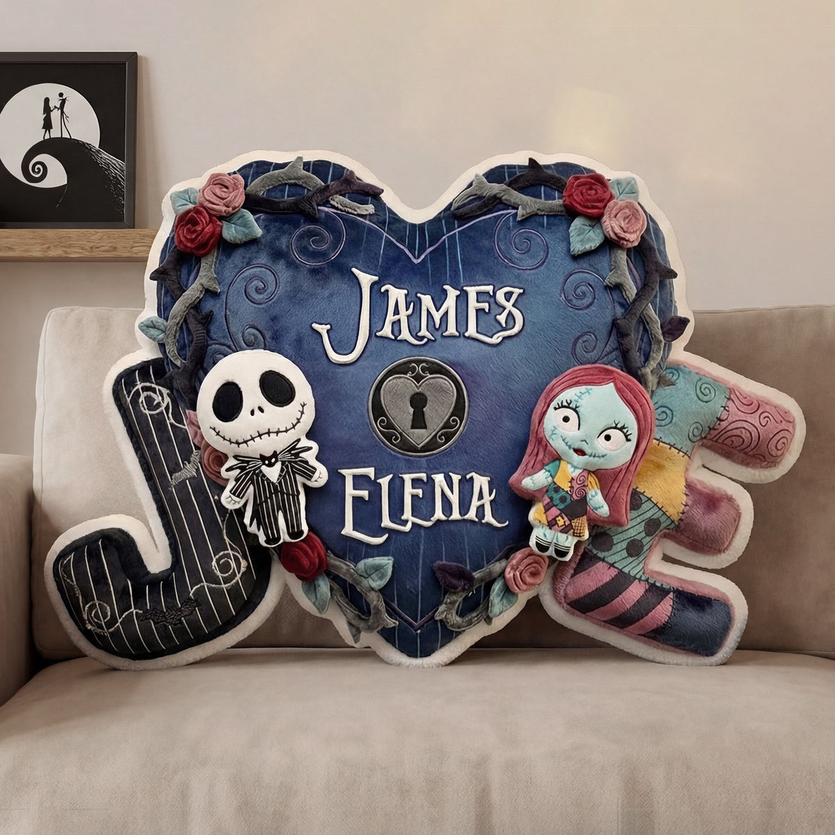 Initial Alphabet Couple Pillow - Personalized Gifts For Couple 05QHTI091225-Homacus