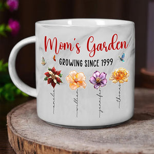 Personalized Gifts For Mom Marble Mug, Flower Garden 04tgti250325-Homacus
