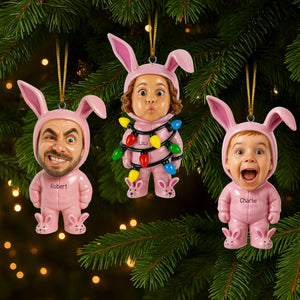 Cute Rabbit Ornament - Custom Photo Gifts For Loved Ones 02huti270825-Homacus