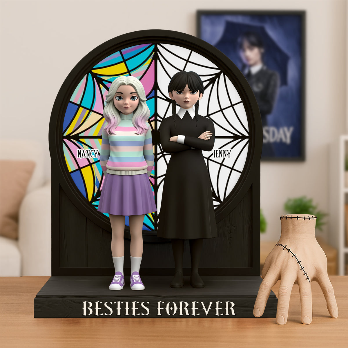 Horror Besties Plaque - Personalized Gifts For Besties 03nati280725-Homacus