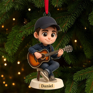 Guitarist Ornament - Custom Photo Gifts For Guitar Lovers 02pgti290825-Homacus