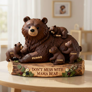 Cute Mama Bear Acrylic Plaque - Personalized Gift For Mom 04KITI050226-Homacus