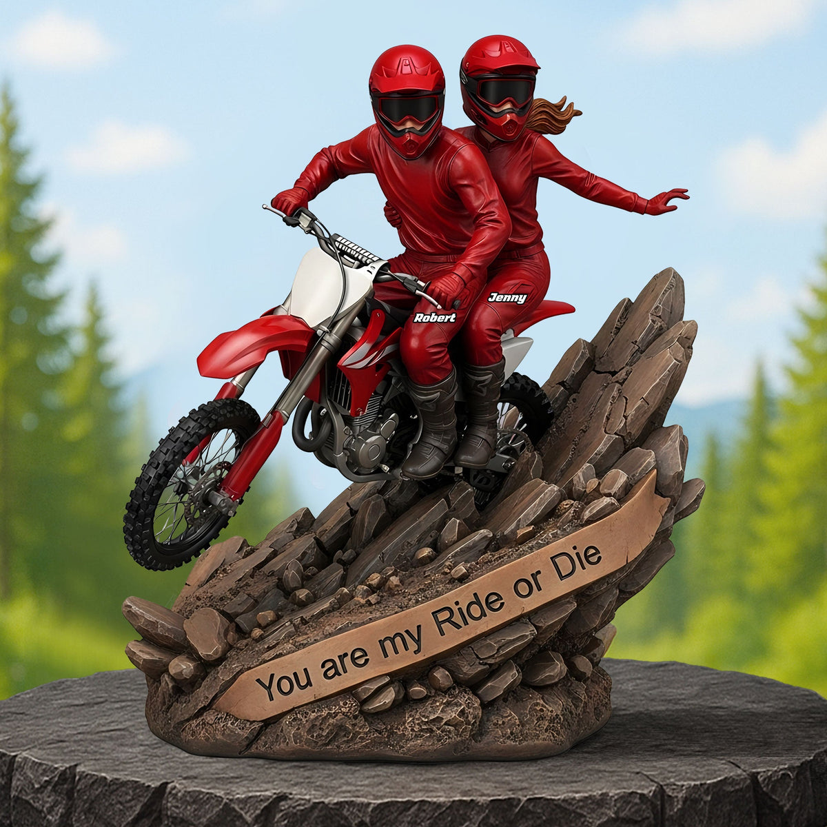 Motocross Couple Plaque - Personalized Gifts For Couple 04tgti090725-Homacus