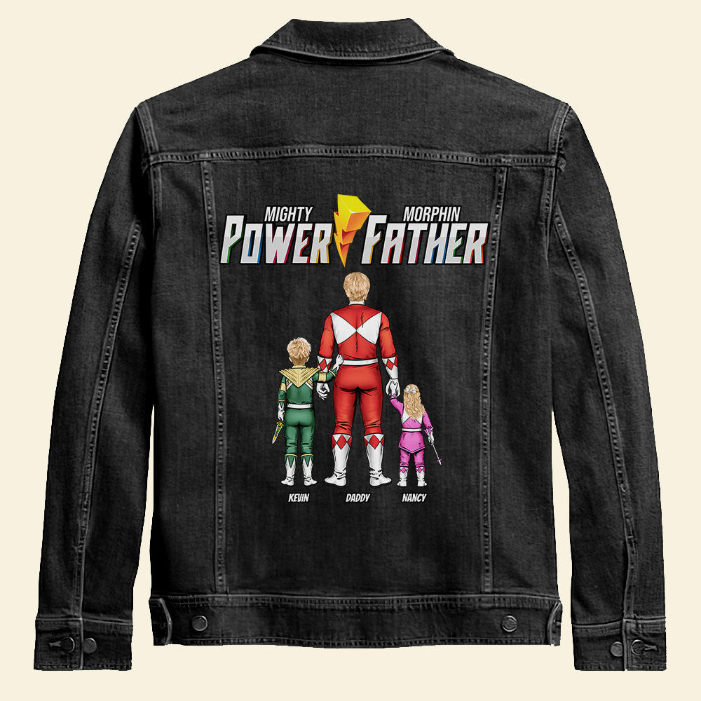Power Father Denim Jacket - Personalized Gifts For Dad 03huti170525-Homacus