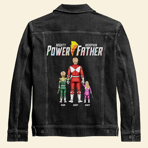Power Father Denim Jacket - Personalized Gifts For Dad 03huti170525-Homacus
