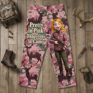 Hunting Girl Pajama Pants - Personalized Gift For Hunting Lover Pant 02NATI140126-Homacus