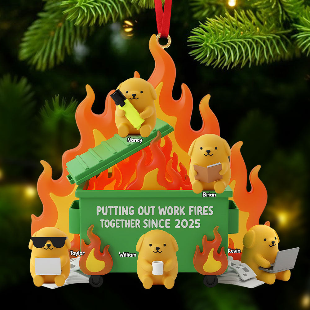 Dog Coworkers 1 Side Ornament - Personalized Gifts For Coworkers Christmas Ornament 03NATI131125-Homacus