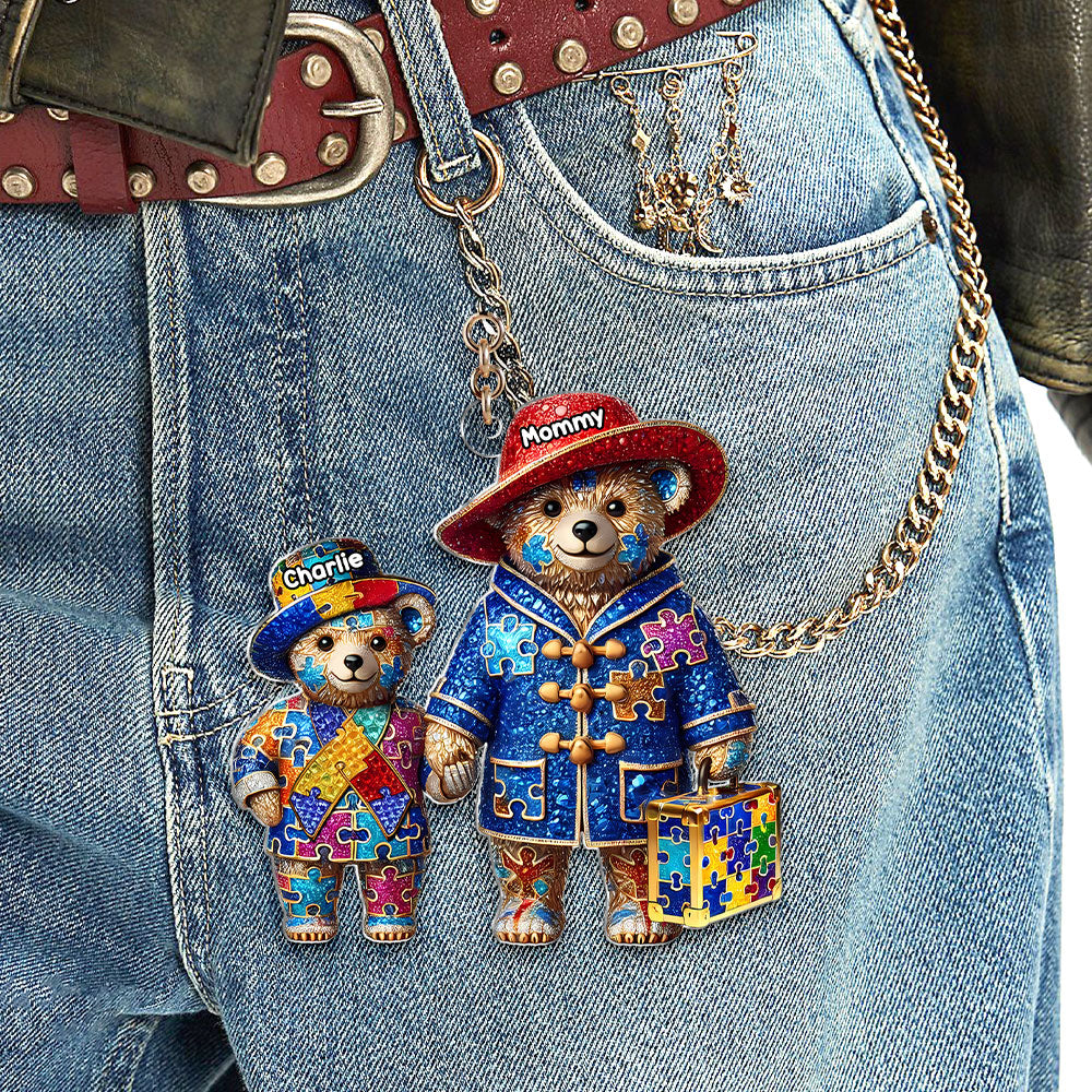 Personalized Gifts For Autism Mom Keychain, Mama Bear 04tgti220325-Homacus