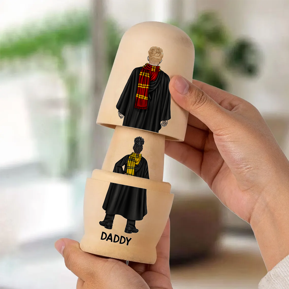 Fantasy School Family Nesting Dolls - Personalized Gifts For Family Wooden Nesting Dolls 05QHHU090426TM-Homacus