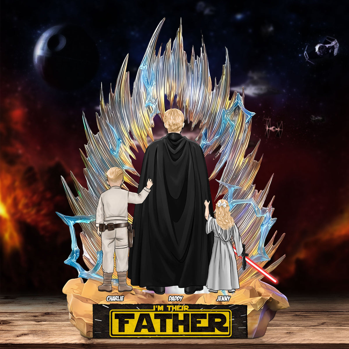 Galaxy Dad Plaque - Personalized Gifts For Dad 03ohti050525hg-Homacus