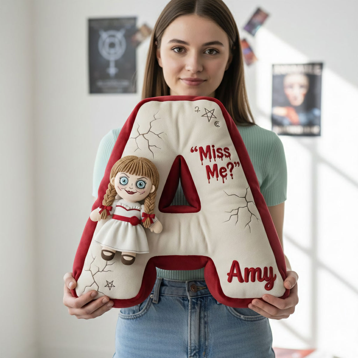 Horror Alphabet Pillow - Personalized Gifts For Horror Lovers 01HUTI111225-Homacus