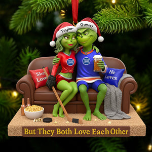 Sporty Green Couple Christmas Ornament - Personalized Gifts For Couple 05huti281025-Homacus