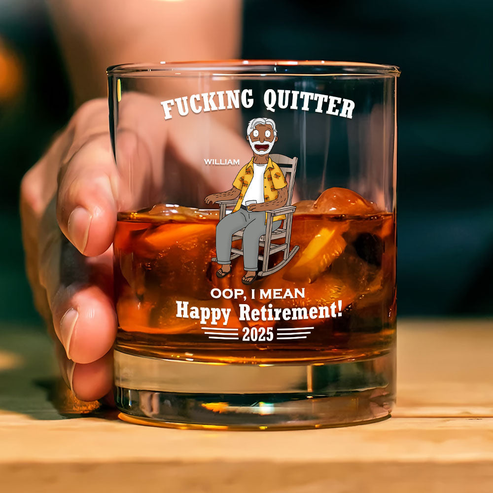 Personalized Gifts For Retirement Whiskey Glass 05huti270225pa-Homacus