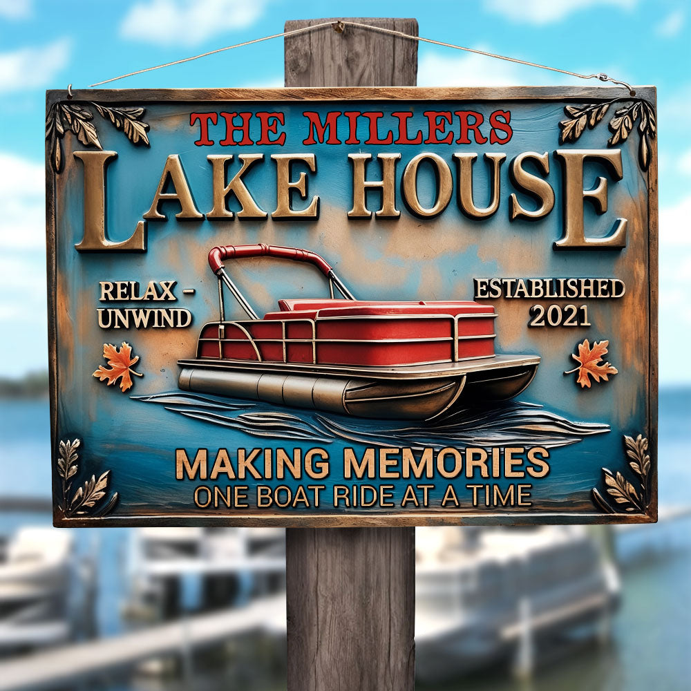 Lake House Entrance Metal Sign - Personalized Gifts For Pontoon Lovers 05qhti200525-Homacus