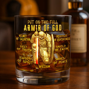 Kneeling Knight & Jesus Round Glass - Personalized Gifts For Christian Glass 01HUTI041225-Homacus