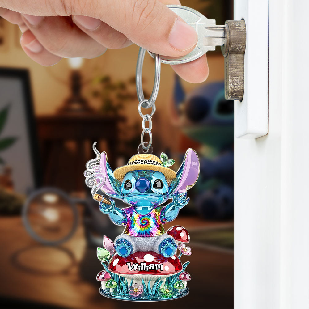 Smoking Monster Keychain - Personalized Gifts For Movie Lovers 01toti160625-Homacus