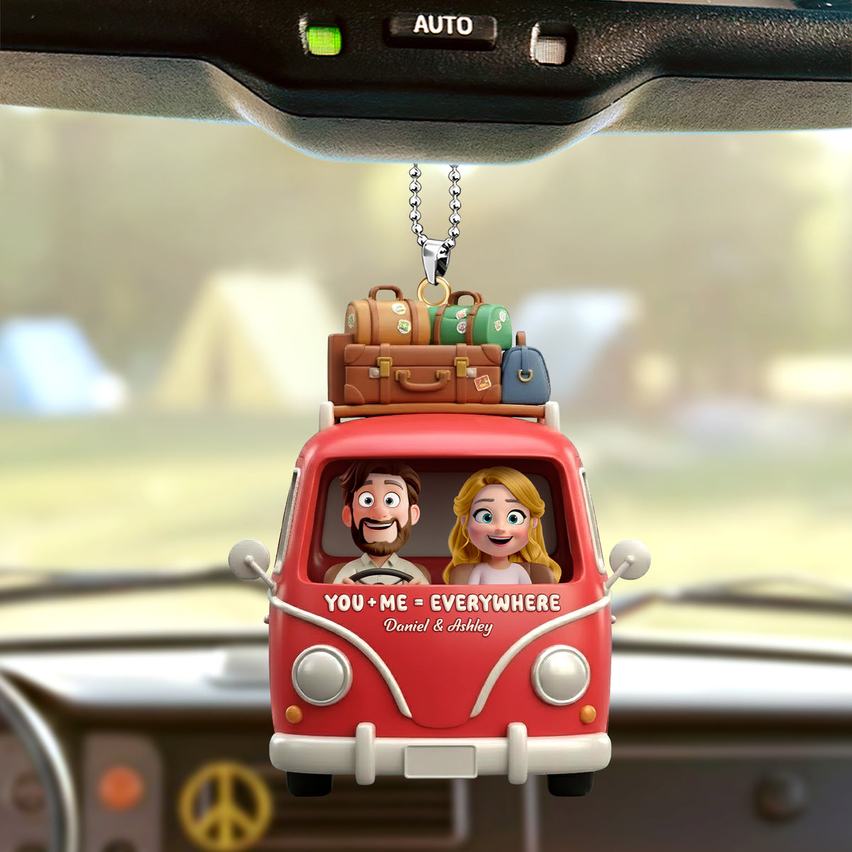Couple Trip Car Ornament - Personalized Gifts For Couple 04toti081225-Homacus