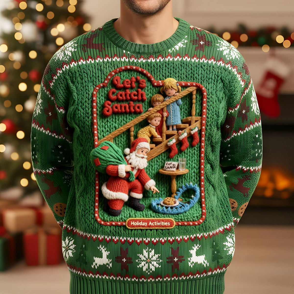 Creepy Fun Trap Santa Ugly Sweater, Personalized Gifts For Retro Dark Humor Fans 06qhti041125-Homacus