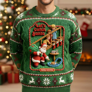 Creepy Fun Trap Santa Ugly Sweater, Personalized Gifts For Retro Dark Humor Fans 06qhti041125-Homacus