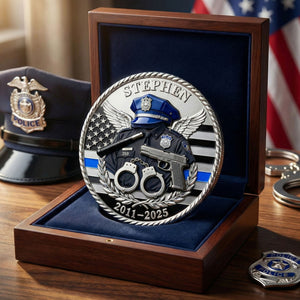 Law Enforcement Appreciation Coin - Personalized Gifts For Police Retirement Printed Metal Coin 06KITI120226-Homacus