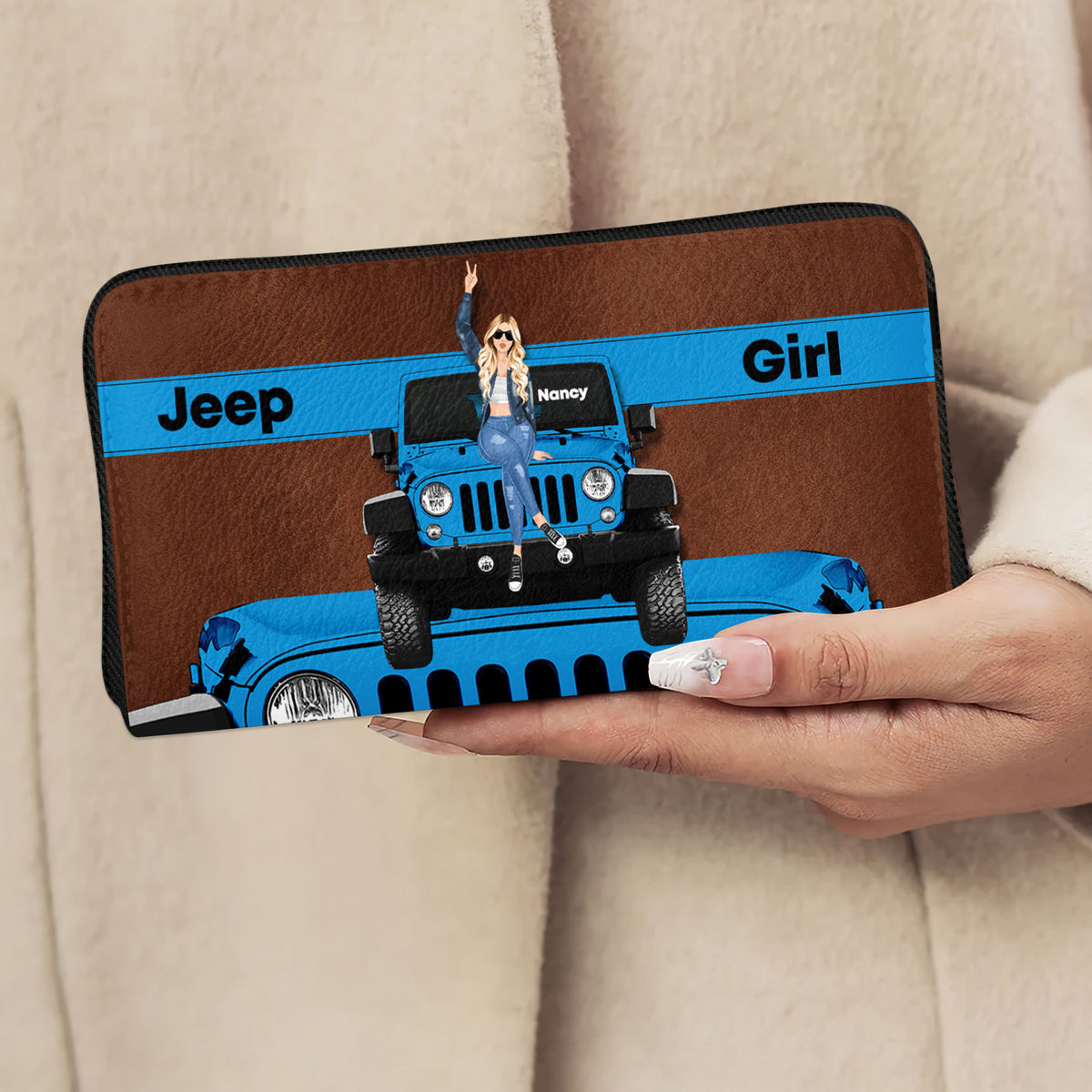 Personalized Gifts For Off Road Lover Twill Faux Leather Wallet 01kati100325-Homacus