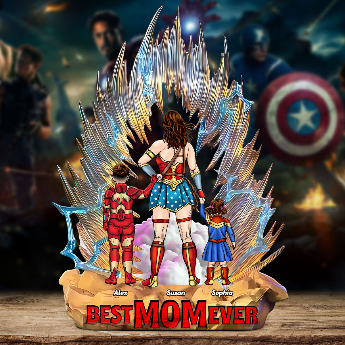 Personalized Gifts For Mom Acrylic Plaque, Best Mom Ever-Homacus