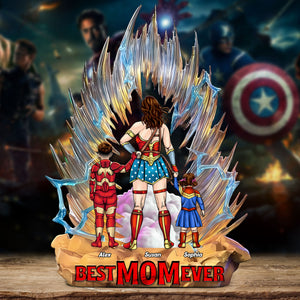 Personalized Gifts For Mom Acrylic Plaque, Best Mom Ever-Homacus