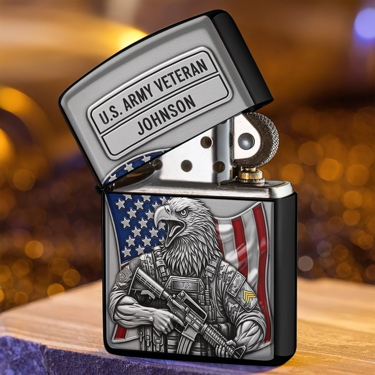 American Protector Lighter, Personalized Gifts For Veteran-Homacus