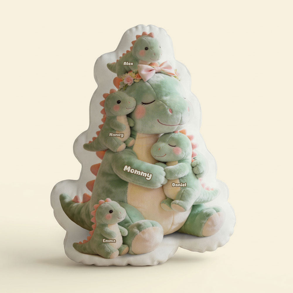 Dinosaur Mom Pillow Personalized Mother's Day Gifts 02PGTI190326