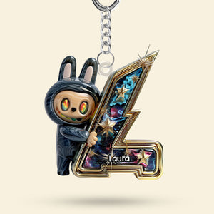 Monster Fans Keychain - Custom Letter Gifts 04tgti200625-Homacus