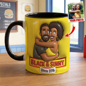 Couple Cartoon Coffee Accent Mug - Custom Photo Gifts For Couple 02huti210126-Homacus