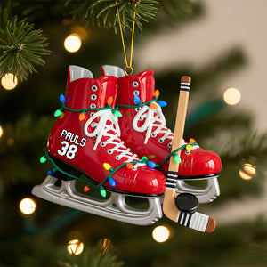 Ice Hockey Skates Ornament - Personalized Gifts For Ice Hockey Lovers 04huti210825-Homacus