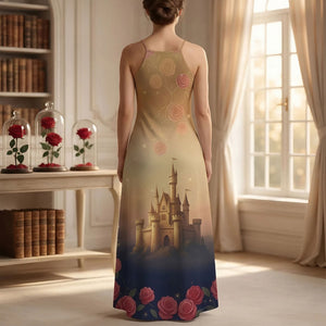 Enchanted Rose Suspender Maxi Dress - Personalized Gifts For Moms 03QHTI180326-Homacus