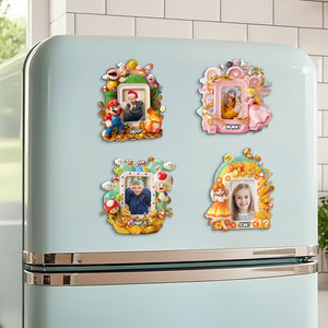 Photo Frame Fridge Magnet - Custom Photo Gifts For Family Custom Shape Acrylic Fridge Magnet 04PATI191125-Homacus