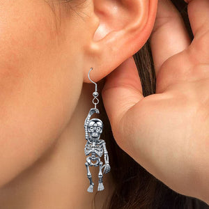 Funny Tired Skeleton Earrings - Personalized Gifts For Exhausted Humans 04qhti240625-Homacus