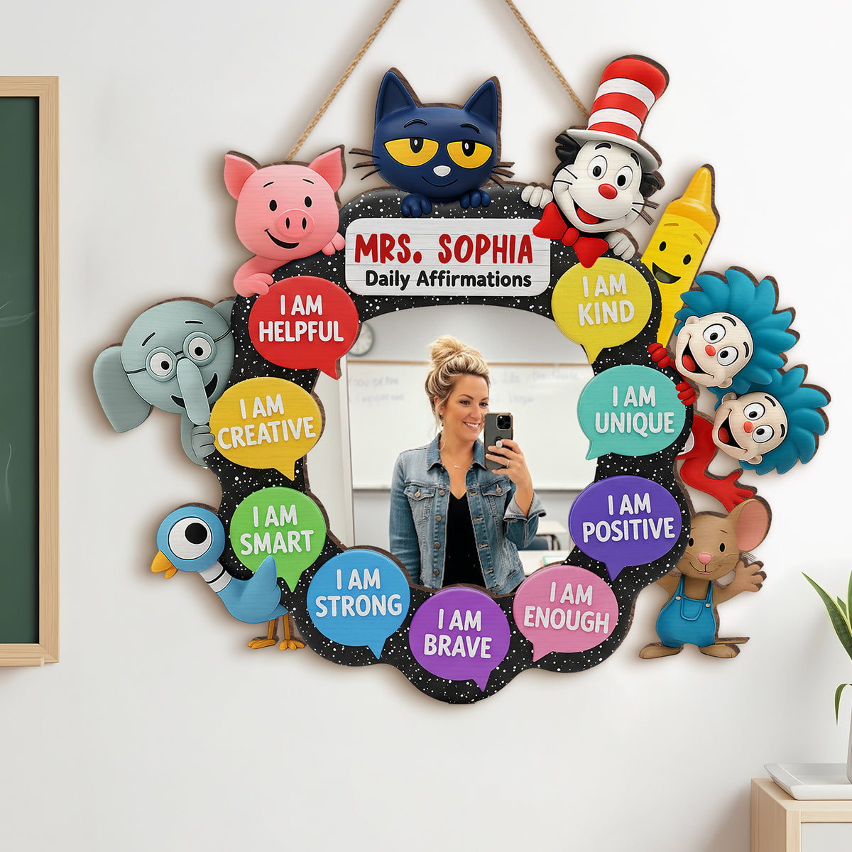 Cute Teacher Mirror - Personalized Gifts For Teacher 03nati250725-Homacus