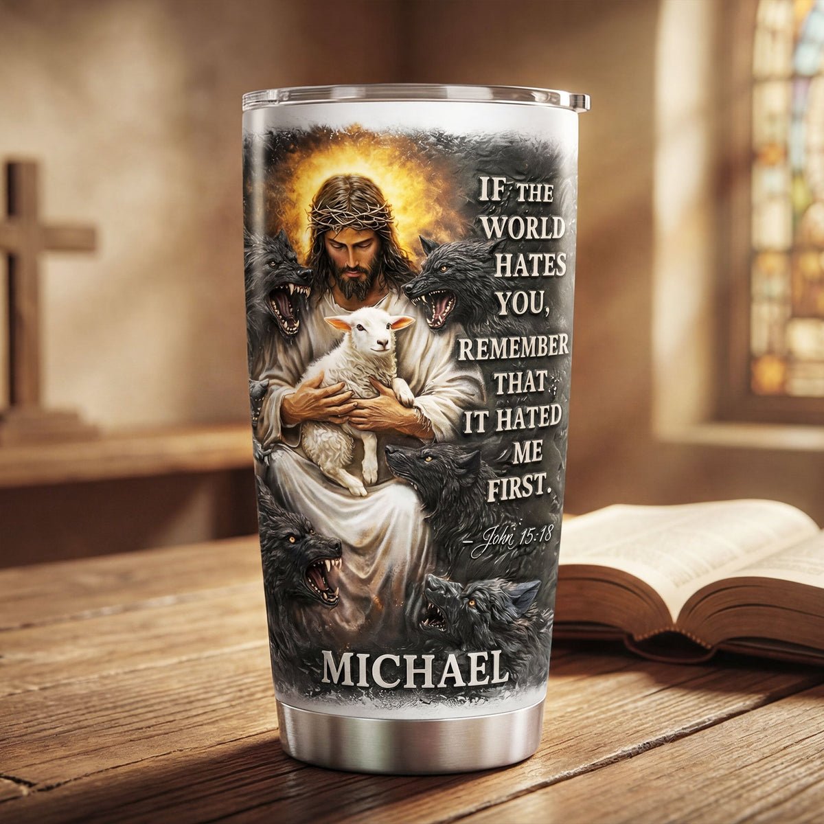 Protected By Faith Tumbler - Personalized Gift For Christian 06HUTI020326-Homacus