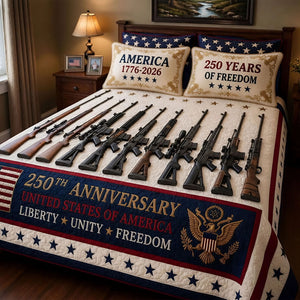 250 Years Of Freedom Quilt Bed Set - Personalized Gifts For Patriots 04tyti210426-Homacus