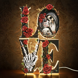 Romantic Skeleton Light Box Personalized Gifts For Couple 03HUTI091225-Homacus