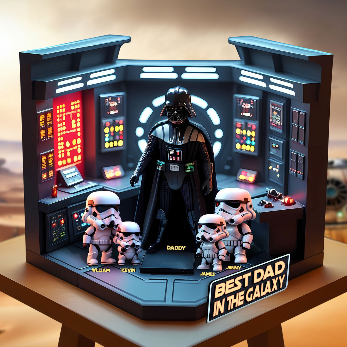 Personalized Gifts For Dad Plaque Best Dad In The Galaxy 04xqti120425-Homacus