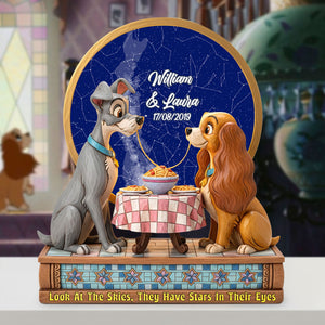 Cartoon Dog Couple Plaque - Personalized Gifts For Couple 02pgti020725-Homacus